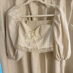 Cider Cream Puff Sleeve Blouse